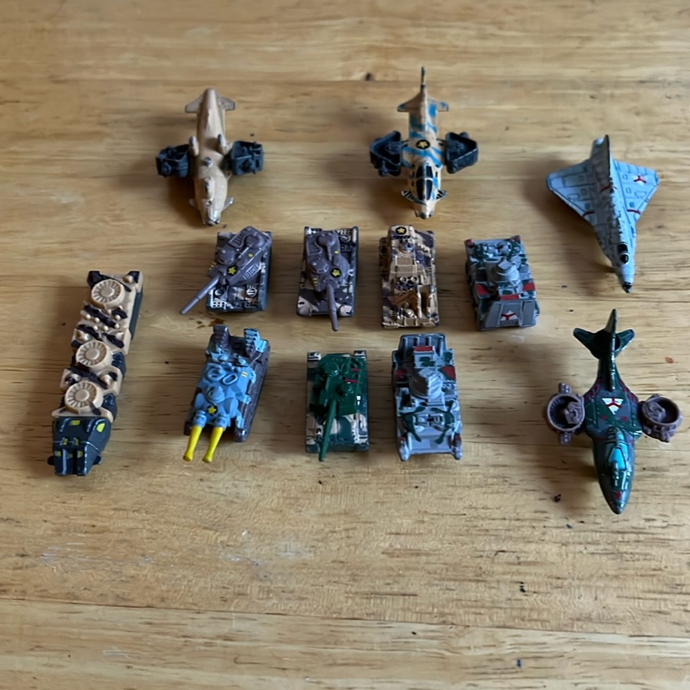Vintage metal military vehicles